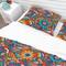 Designart 'Hand Drawn Pattern with Floral Elements' Bohemian & Eclectic Bedding Set - Duvet Cover & Shams